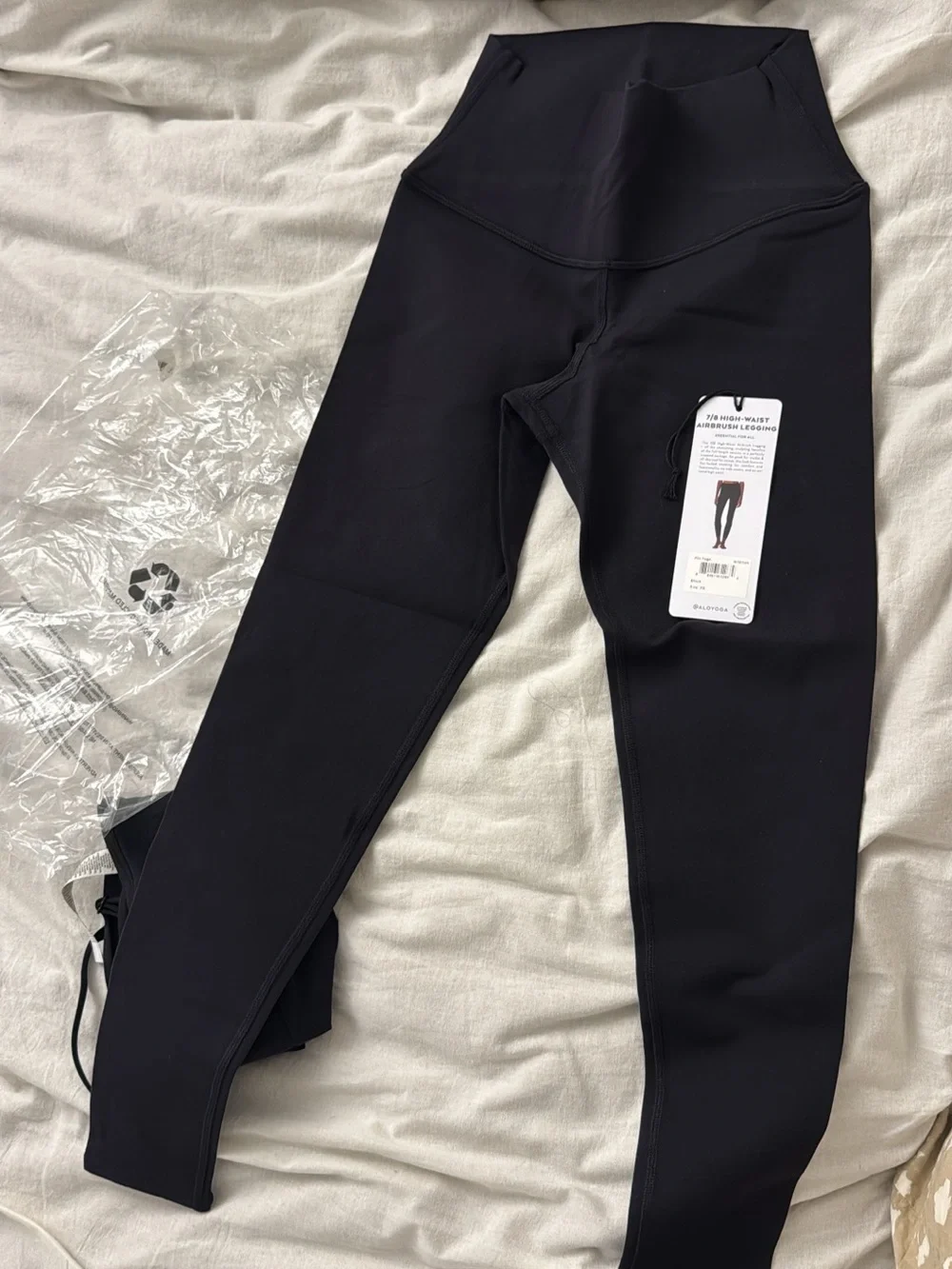 Alo High-Waist Black Womens Leggings and tank set